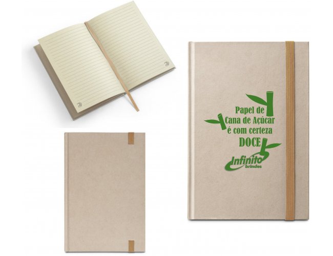 Caderno A5 capa dura ECO Modelo INF 93286